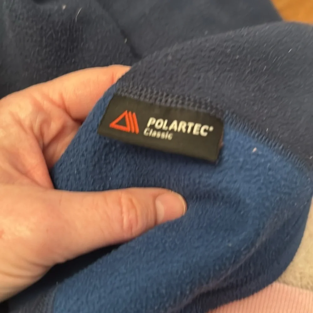 The North Face Polartec blue fleece shirt size large